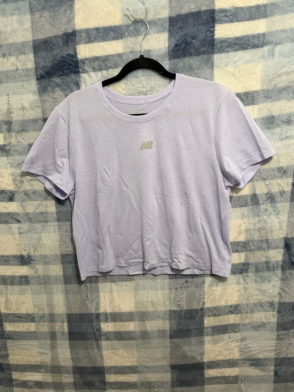New Balance Light Blue Athletic Crop T-Shirt XL